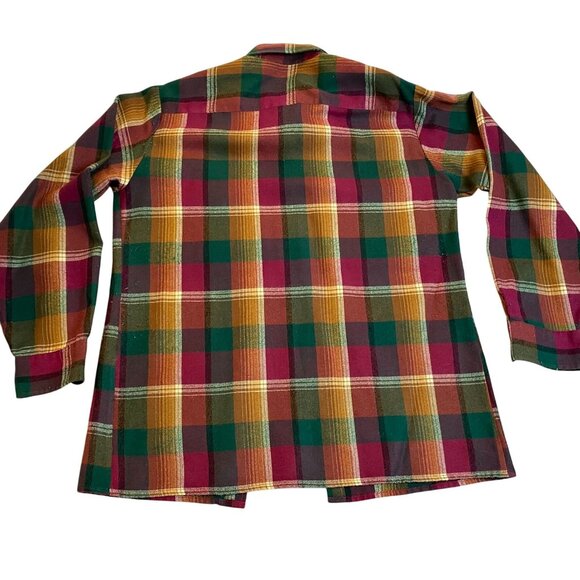 Claybrooke Outdoors Mens Long Sleeve Plaid Shirt M Multicolor Button-Up 100% Acr - Picture 2 of 10